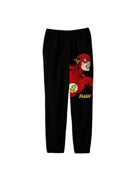 The Flash Character Youth Black Graphic Sweatpants-L