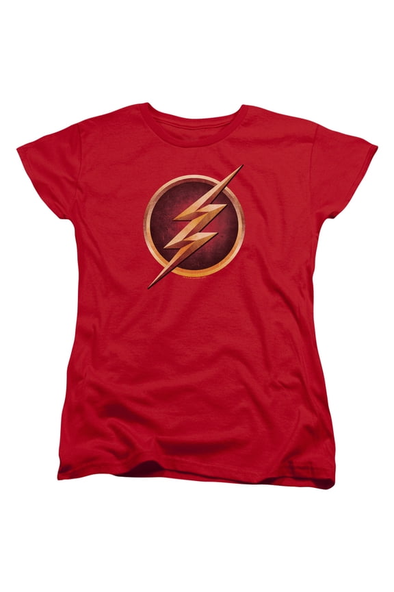 The Flash Chest Logo S/S Women's T-Shirt Red