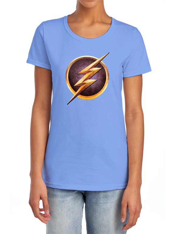 The Flash Chest Logo Women's T Shirt, Carolina Blue, Small