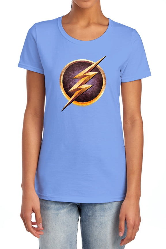 The Flash Chest Logo Women's T Shirt, Carolina Blue, Small