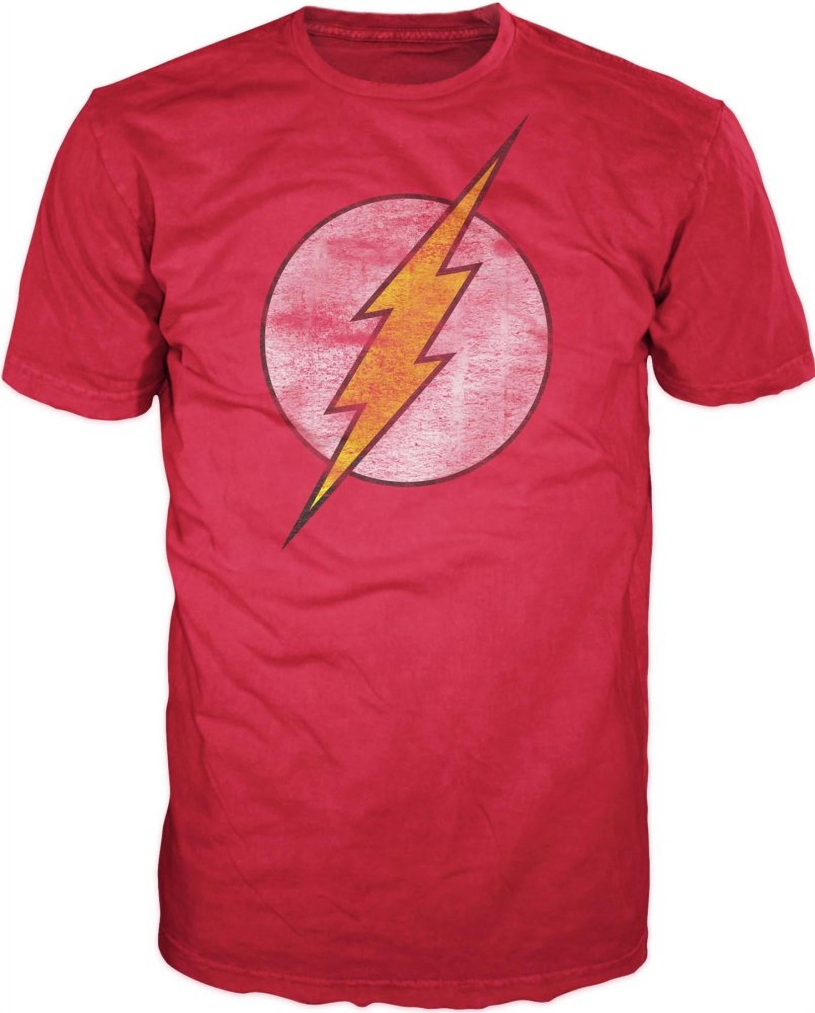The Flash Classic Distressed Logo Red Graphic Tee- M - Walmart.com