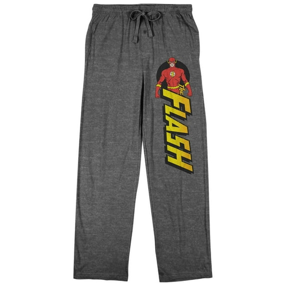 The Flash Classic Superhero Men's Graphite Heather Sleep Pants-Large
