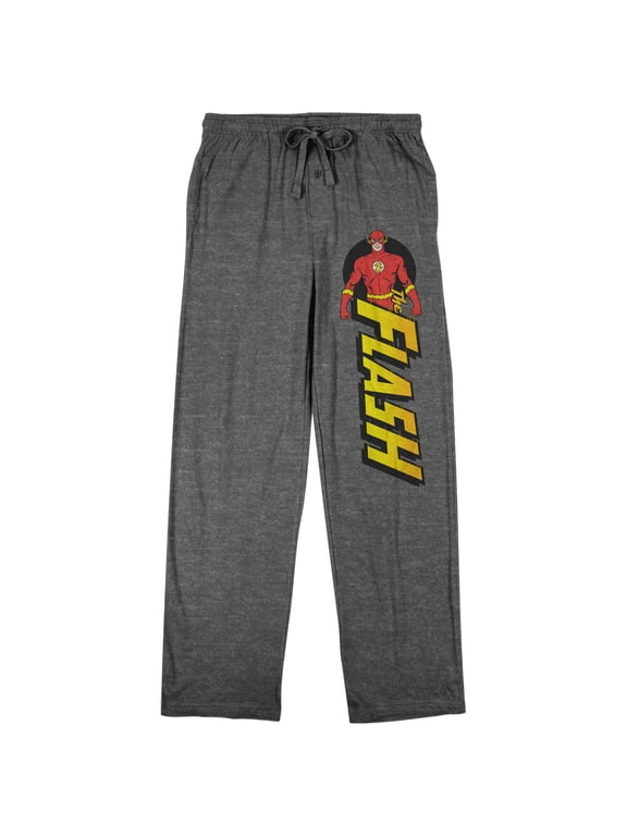The Flash Classic Superhero Men's Graphite Heather Sleep Pants-Small