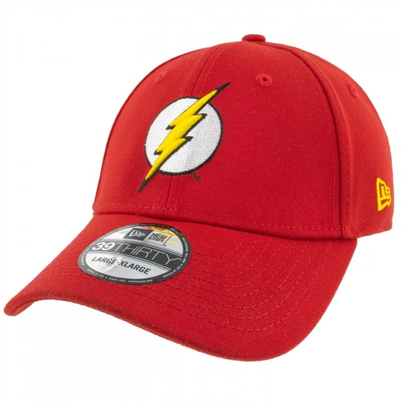 The Flash Classic Symbol Color Block New Era 39Thirty Fitted Hat-Medium/Large