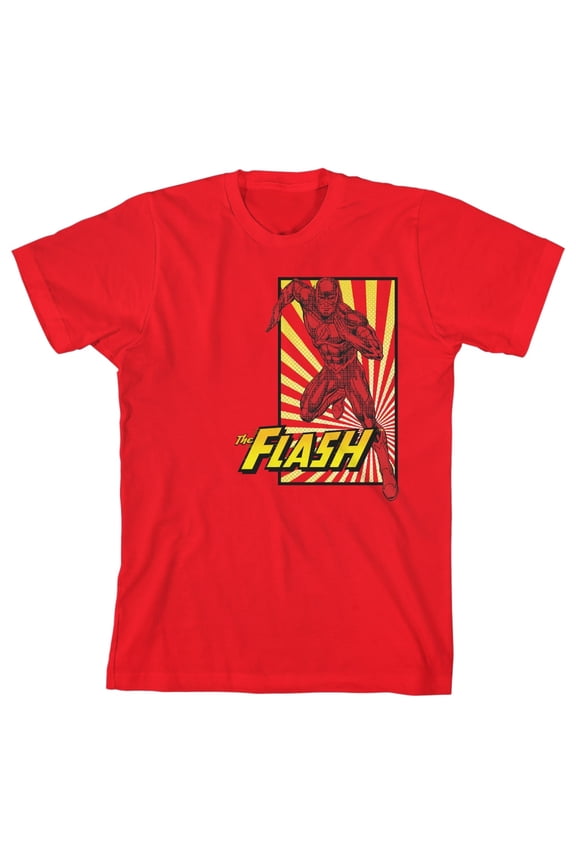 The Flash Comic Book Flash Boy's Red T-shirt-M