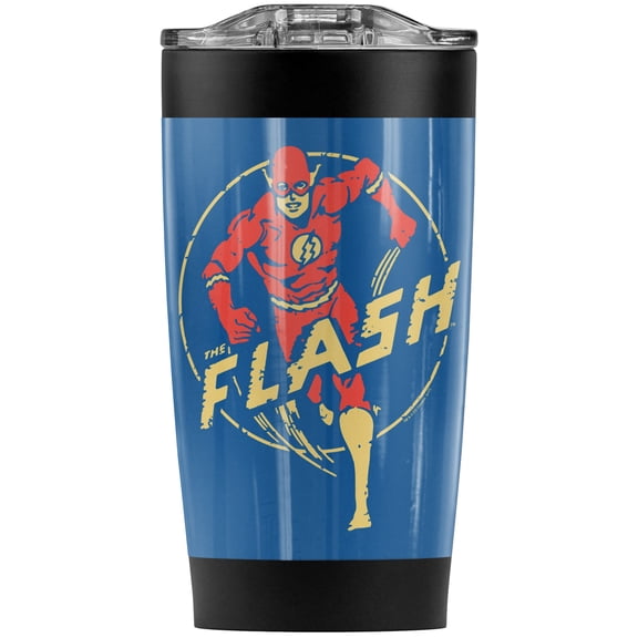 The Flash Flash Comics Stainless Steel Tumbler 20 oz Coffee Travel Mug/Cup, Vacuum Insulated & Double Wall with Leakproof Sliding Lid | Great for Hot Drinks and Cold Beverages