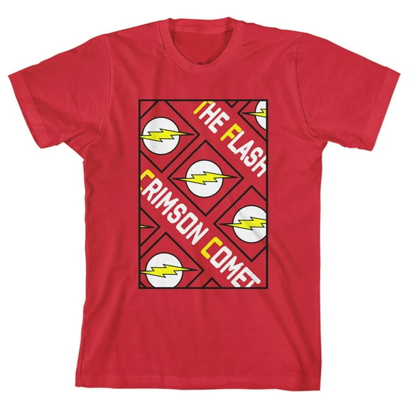 The Flash Crimson Comet Graphic Boy's Red T-shirt-M