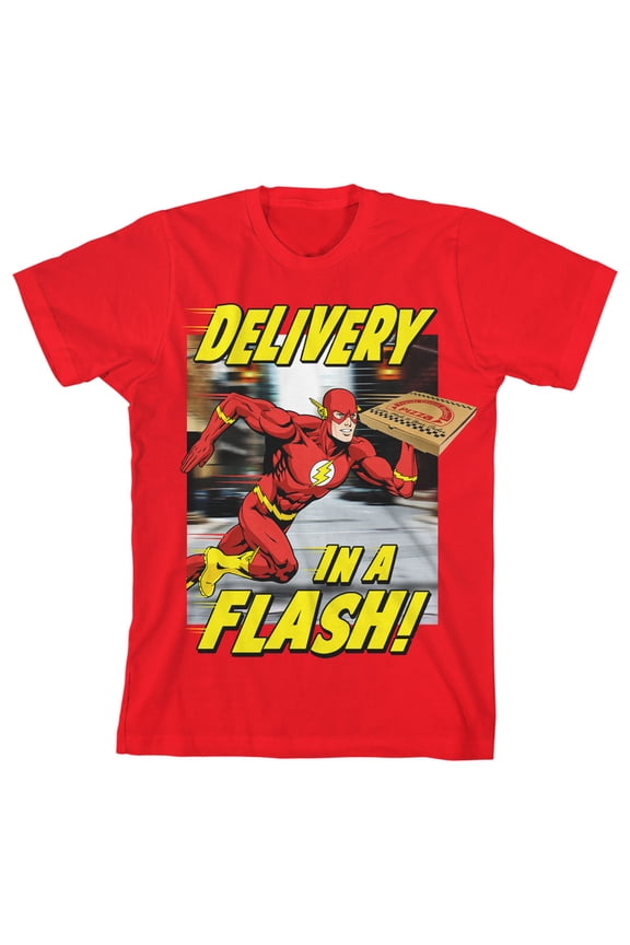 The Flash Delivery in a Flash Youth Red Graphic Tee-Large