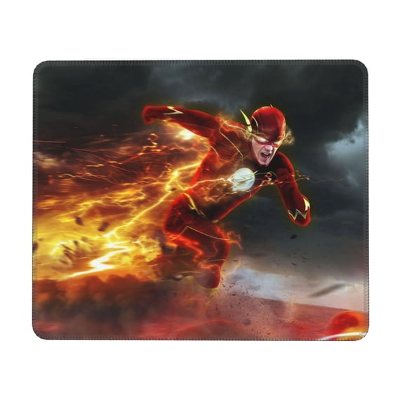 The Flash Desk Mat, Gaming Mouse Pad Mat with Non-Slip Base Stitched Edges Mousepad for Computer, Office, and Laptop 7 x 8.6 in