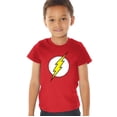 thumbnail image 1 of The Flash Distressed Kids T Shirt (4) for Youth Toddler Boys and Girls, Red, 1 of 5