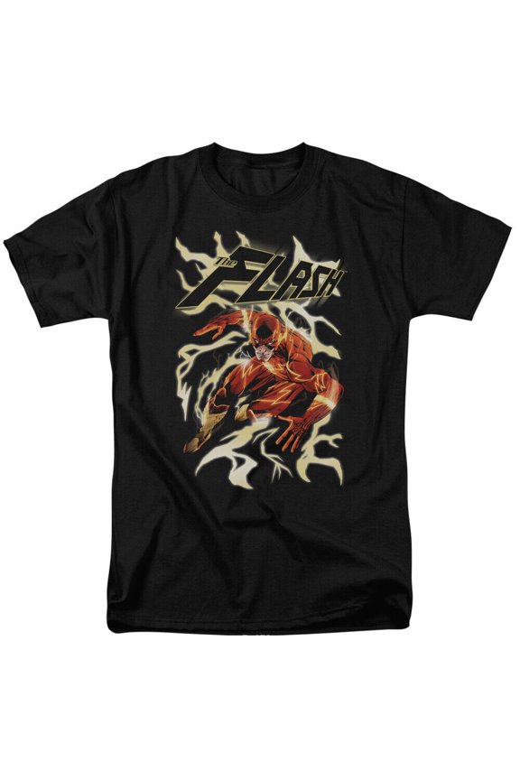 The Flash Electric Run T Shirt Licensed Comic Book Tee Black