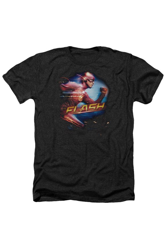 The Flash - Fastest Man - Heather Short Sleeve Shirt - Medium