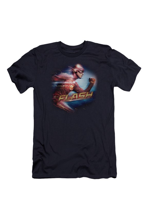 The Flash - Fastest Man - Premium Slim Fit Short Sleeve Shirt - Large