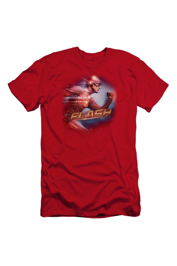 The Flash - Fastest Man - Premium Slim Fit Short Sleeve Shirt - Medium
