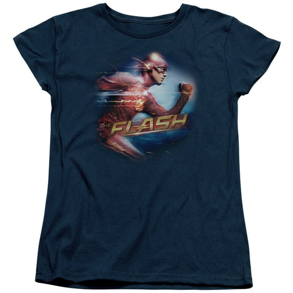 The Flash Fastest Man S/S Women's T-Shirt Navy