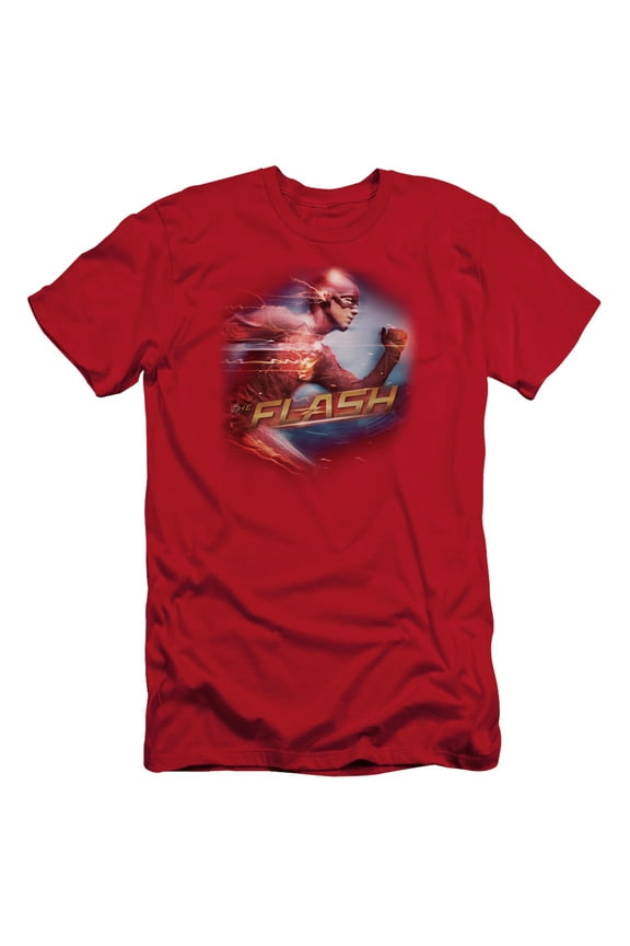 The Flash - Fastest Man - Slim Fit Short Sleeve Shirt - Medium