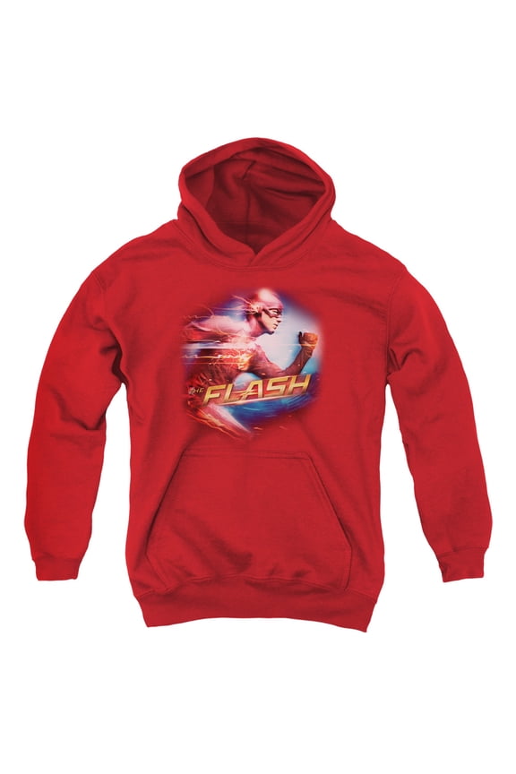The Flash - Fastest Man - Youth Hooded Sweatshirt - X-Large