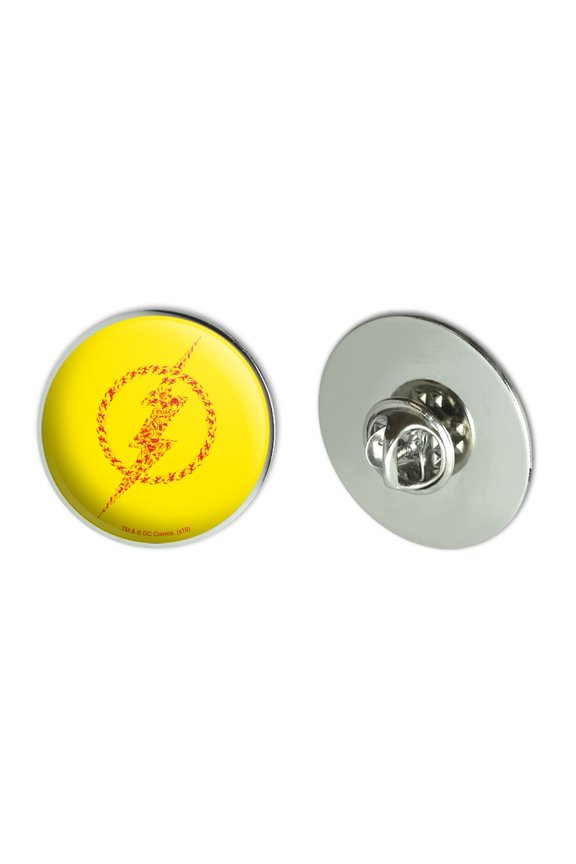 The Flash Flash Icons Logo Metal 1.1" Tie Tack Hat Lapel Pin Pinback