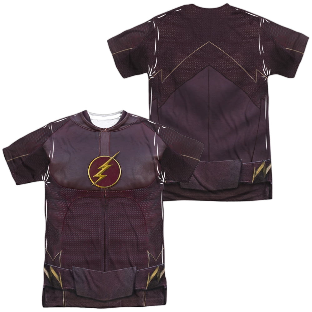The Flash Flash Uniform Unisex Adult Sublimated Costume T Shirt (Front ...
