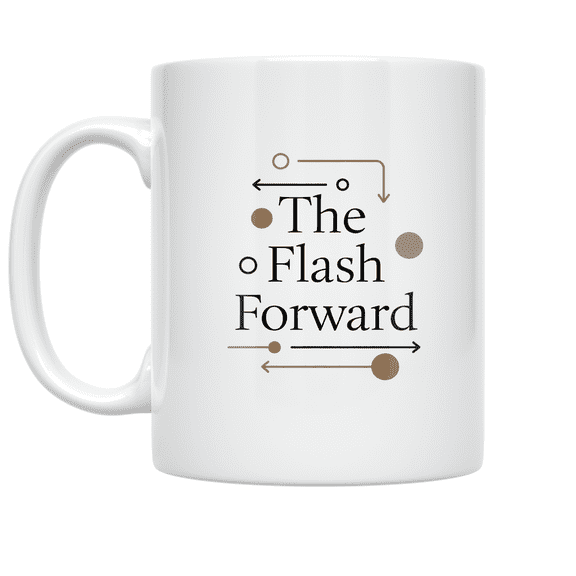 The Flash Forward Minimalist Design - Literature Lover - 11 oz Ceramic Coffee Mug