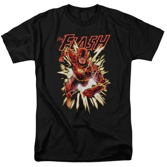 The Flash Glow T Shirt Licensed Comic Book Tee Black