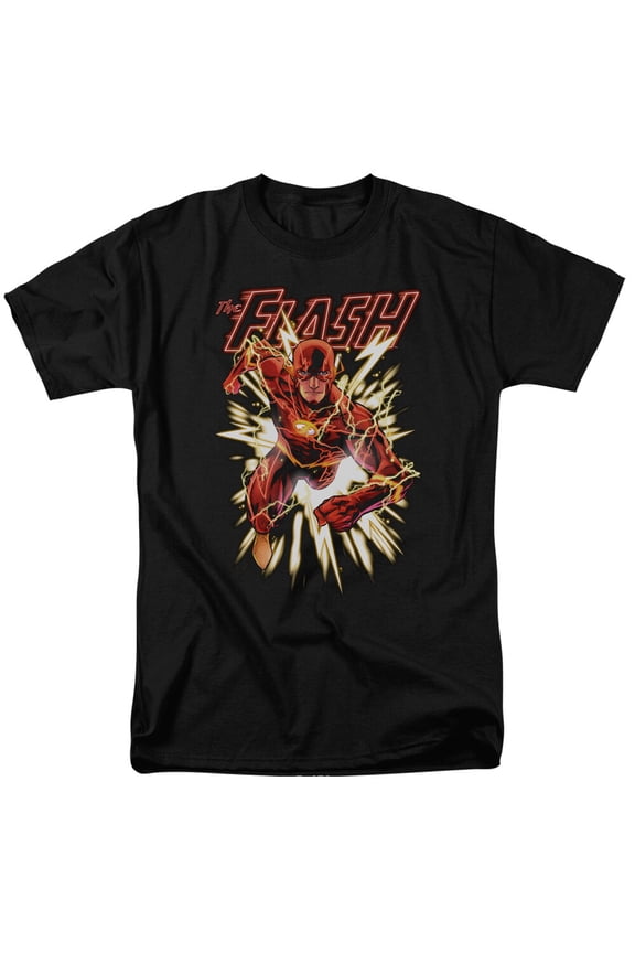 The Flash Glow T Shirt Licensed Comic Book Tee Black