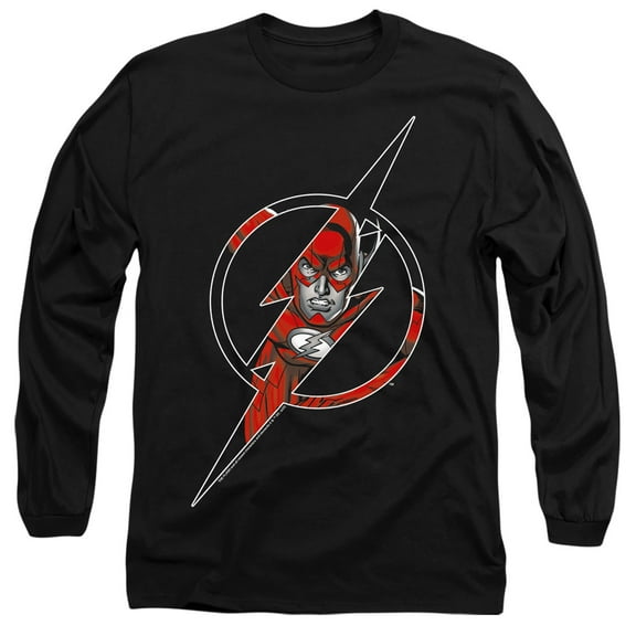 The Flash Icon 1 Unisex Adult Long-Sleeve T Shirt,Black, Small