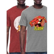 The Flash Icon Bundle, Men's Short Sleeve Graphic Tees, 2 Pack, Sizes S-3XL