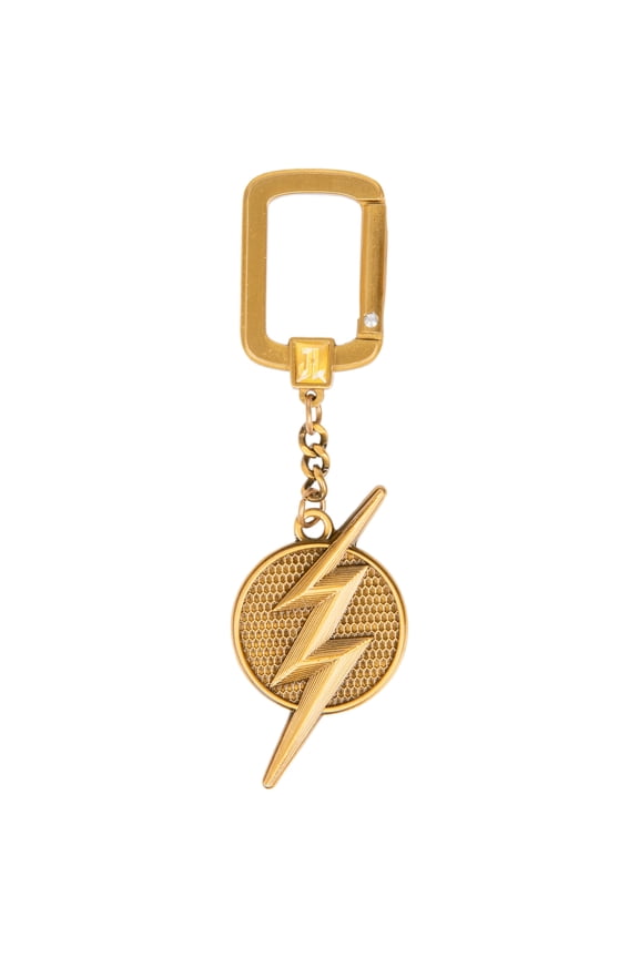 The Flash Justice League Gold Logo Keychain