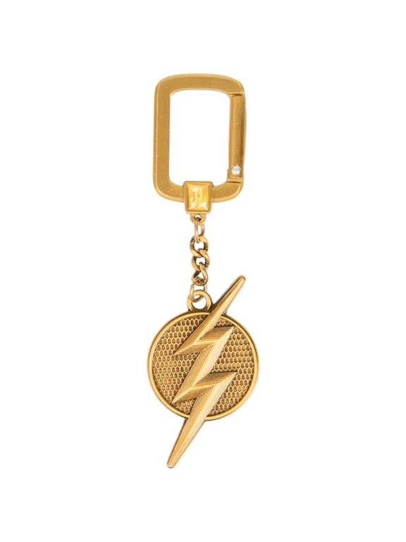 The Flash Justice League Gold Logo Keychain