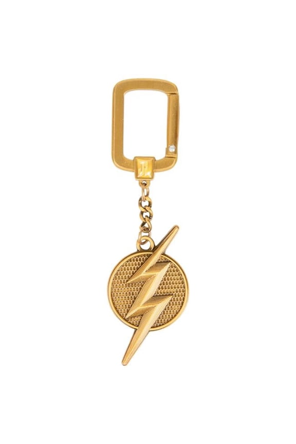 The Flash Justice League Gold Logo Keychain