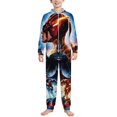 thumbnail image 1 of The Flash Kids Hooded Jumpsuit Union Suit Onesie One Piece Blanket for Boys Girls, 1 of 7