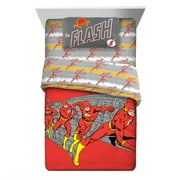 The Flash Kids Full Bed in a Bag, Comforter and Sheets, Red, Warner Brothers