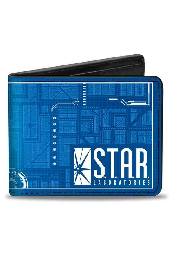 The Flash Laboratories Blue and White Wallet