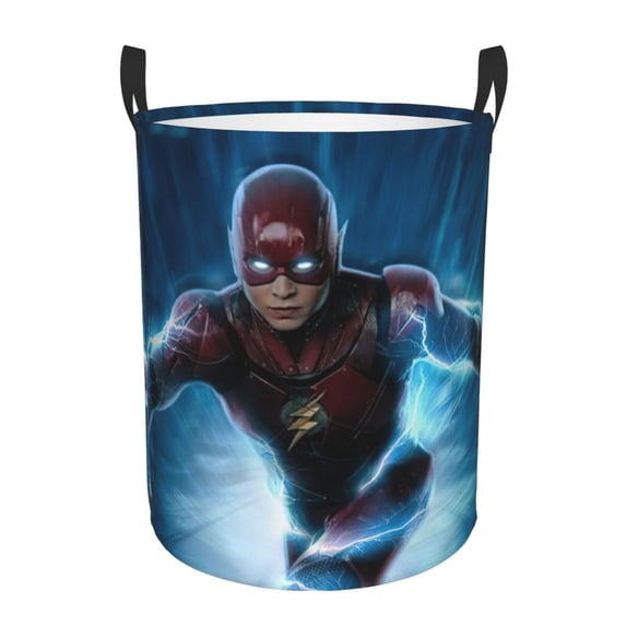 The Flash Large Laundry Basket With Handle, Collapsible Laundry Hamper, Dirty Clothes Storage Basket For Living Room, Bathroom, Bedroom, College Dorm