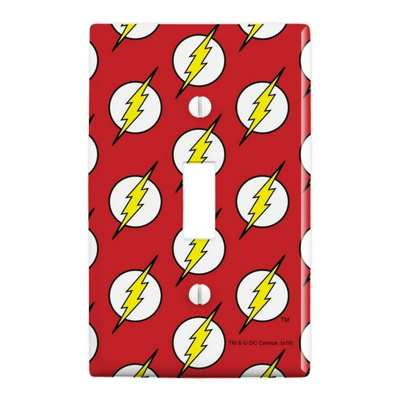The Flash Lightning Bolt Logo Plastic Wall Decor Toggle Light Switch Plate Cover