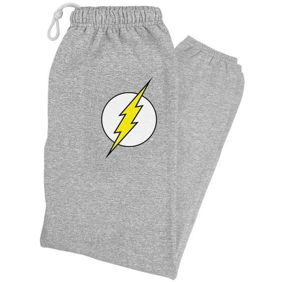 The Flash Lightning Bolt Logo Unisex Jogger Sweatpants for Men and Women, Athletic Heather, Medium