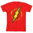 thumbnail image 1 of The Flash Lightning Bolt Logo Youth Red Graphic Tee-Large, 1 of 2
