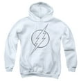 thumbnail image 1 of The Flash Line Logo 1 Kids Pull-Over Hoodie (Large) for Youth Boys and Girls, White, 1 of 5