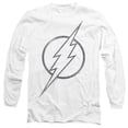 thumbnail image 1 of The Flash Line Logo 1 Unisex Adult Long-Sleeve T Shirt,White, 3X-Large, 1 of 2