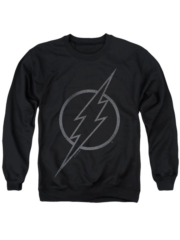 The Flash Line Logo 2 Unisex Adult Crewneck Sweatshirt,Black, Medium