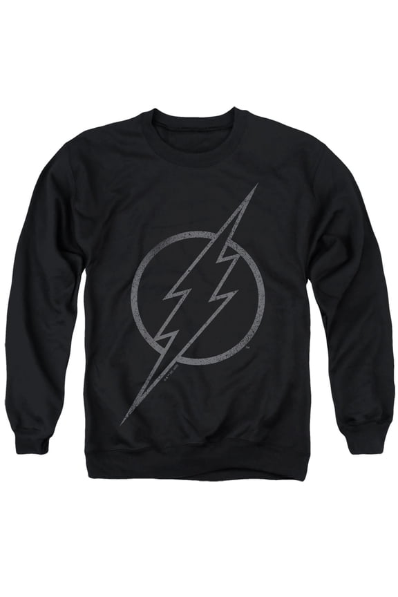 The Flash Line Logo 2 Unisex Adult Crewneck Sweatshirt,Black, X-Large