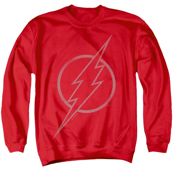 The Flash Line Logo 3 Unisex Adult Crewneck Sweatshirt,Red, Medium