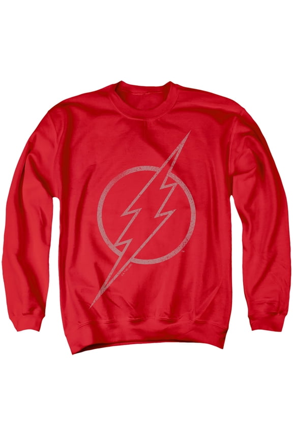 The Flash Line Logo 3 Unisex Adult Crewneck Sweatshirt,Red, Small
