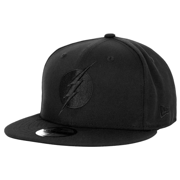 The Flash Logo Black on Black New Era 59Fifty Fitted Hat-7 1/4 Fitted