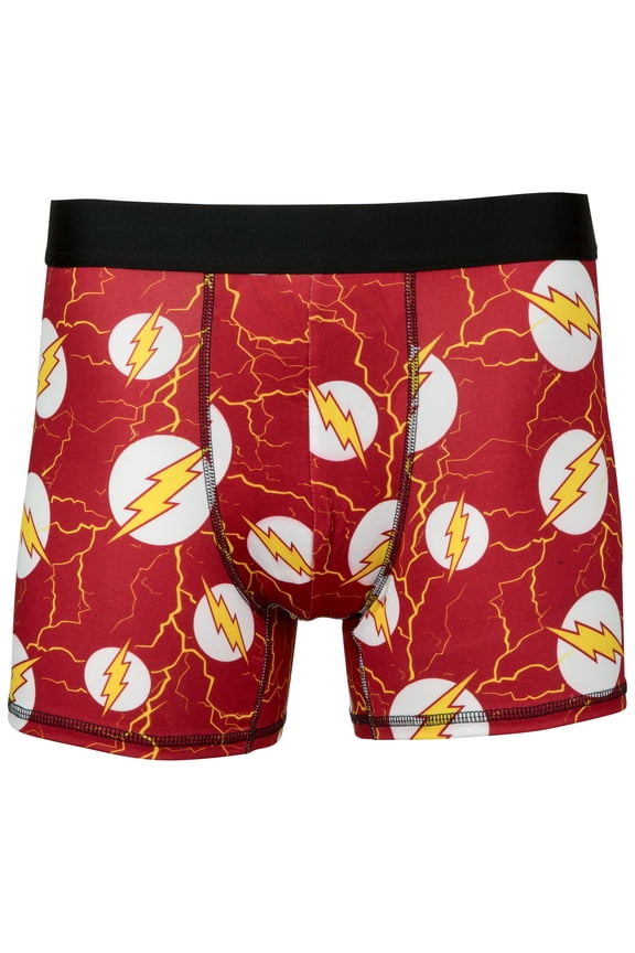 The Flash Logo Electric All Over Men's Underwear Boxer Briefs-Large (36-38)