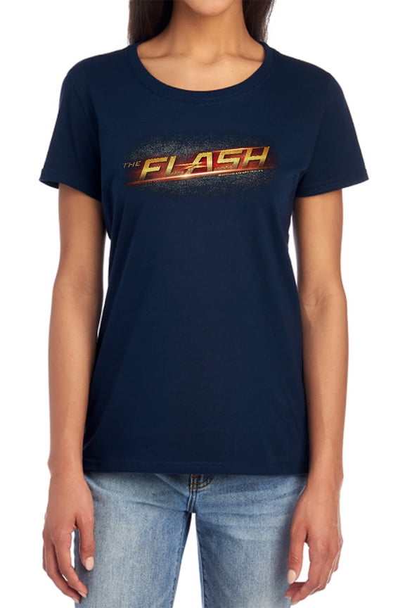 The Flash Logo Women's T Shirt, Navy, X-Large