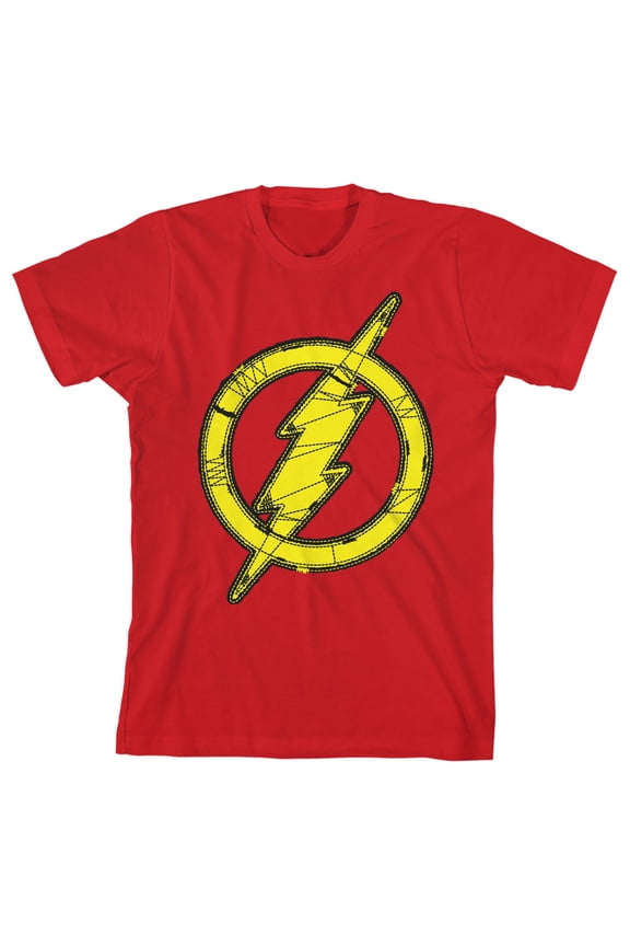 The Flash Logo Youth Boys Red T-Shirt-Medium