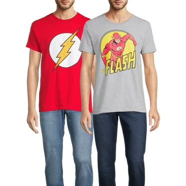 The Flash Men's & Big Men's Graphic Tee Shirts, 2-Pack, Sizes S-3XL