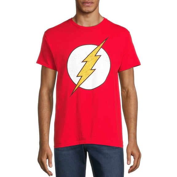 The Flash Men's Logo Graphic T-Shirt with Short Sleeves